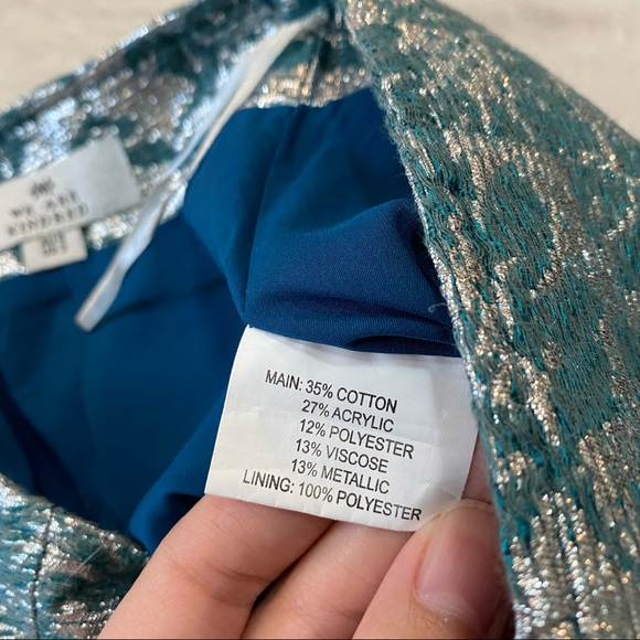 We Are Kindred Metallic Green Silver Shorts 2 - Picture 4 of 7